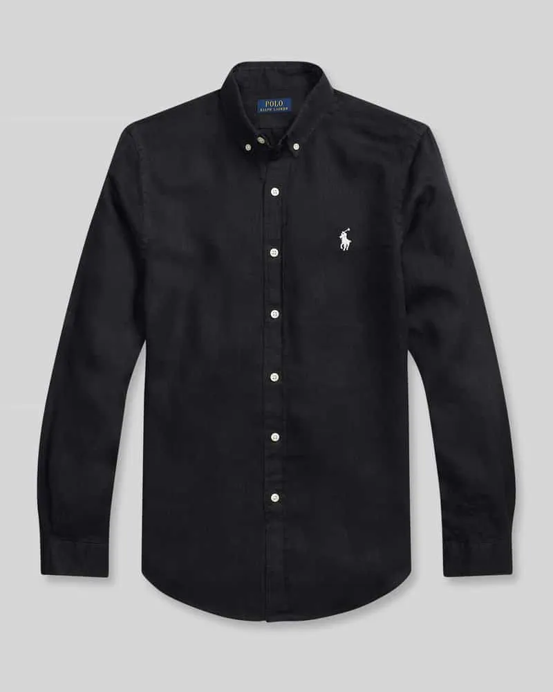 Ralph Lauren Regular Fit Freizeithemd aus reinem Leinen Black