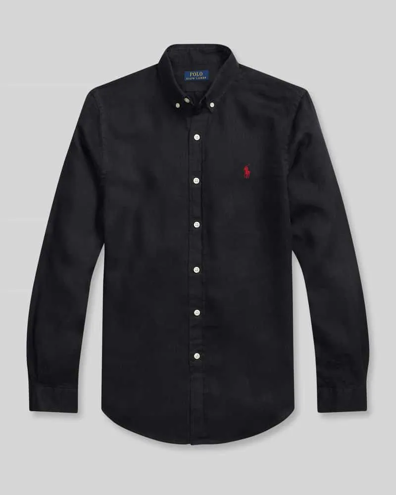 Ralph Lauren Regular Fit Freizeithemd aus reinem Leinen Black