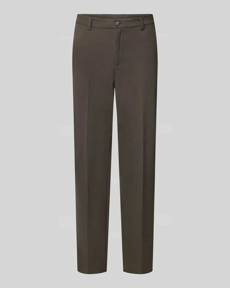 Lindbergh Straight Fit Stoffhose mit Viskose-Anteil Schoko