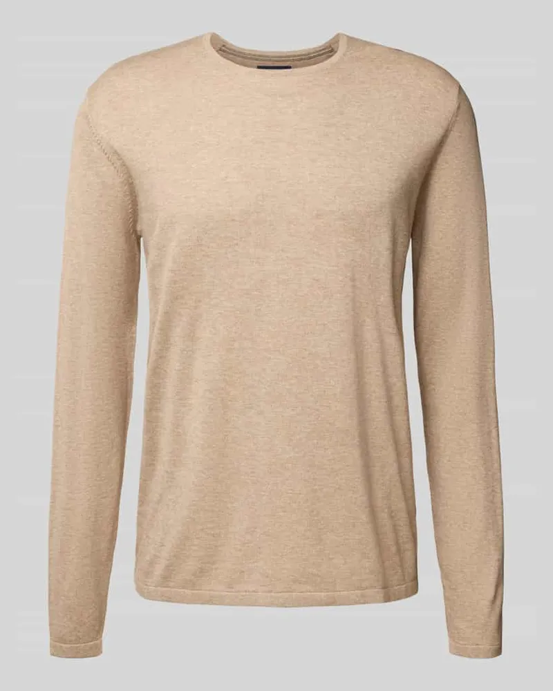 Christian Berg Regular Fit Pullover aus reiner Baumwolle in Strick-Optik 