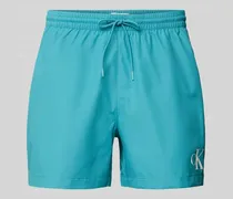 Regular Fit Badeshorts mit Label-Print