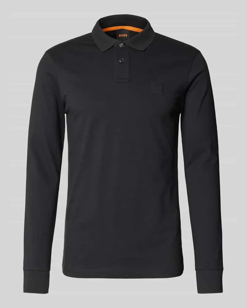 HUGO BOSS Regular Fit Poloshirt mit Label-Detail 