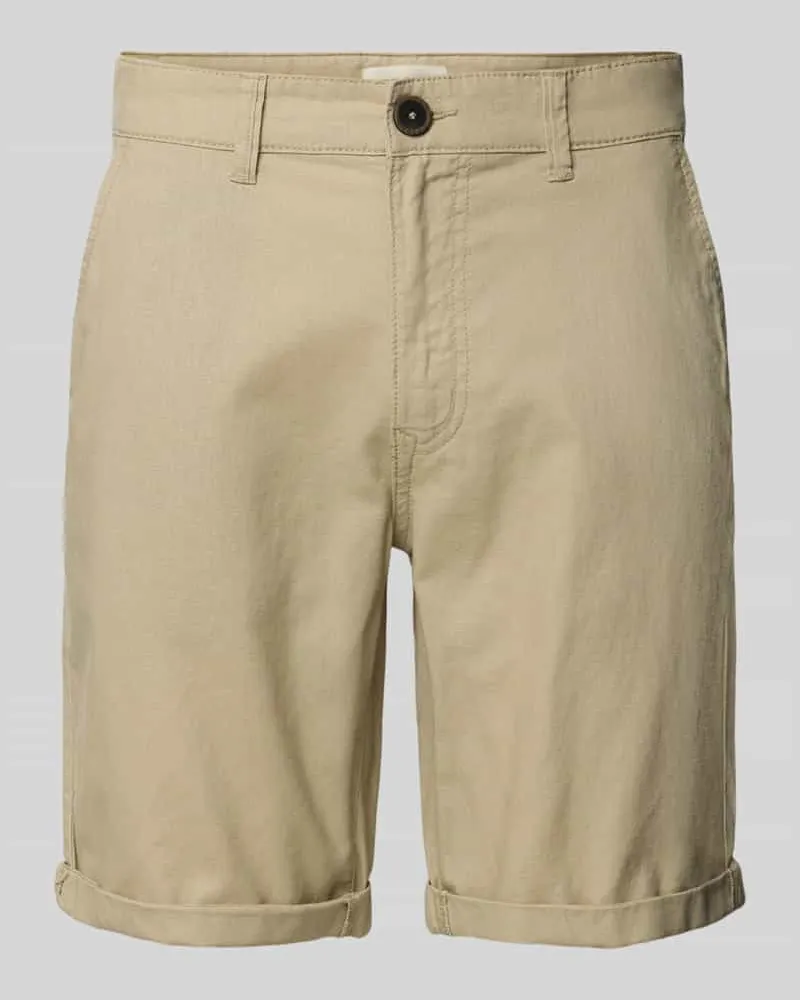 Blend Chino-Shorts aus Leinen-Mix 