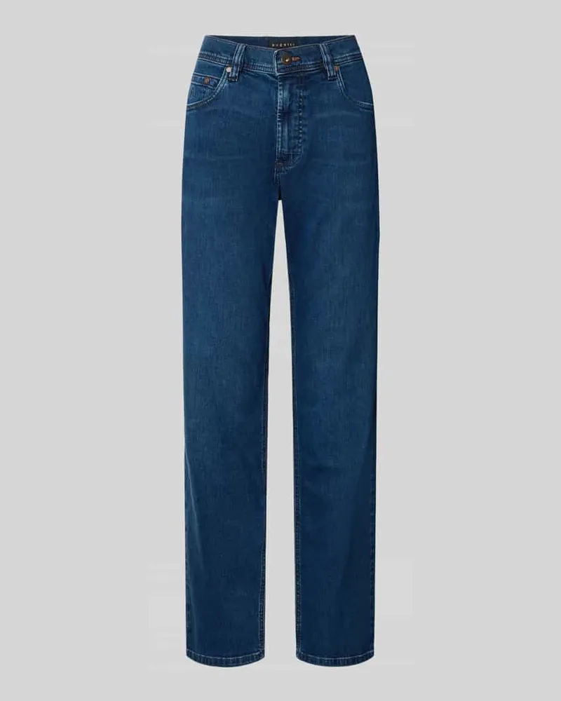 Bugatti Regular Fit Jeans mit Eingrifftaschen Dunkelblau
