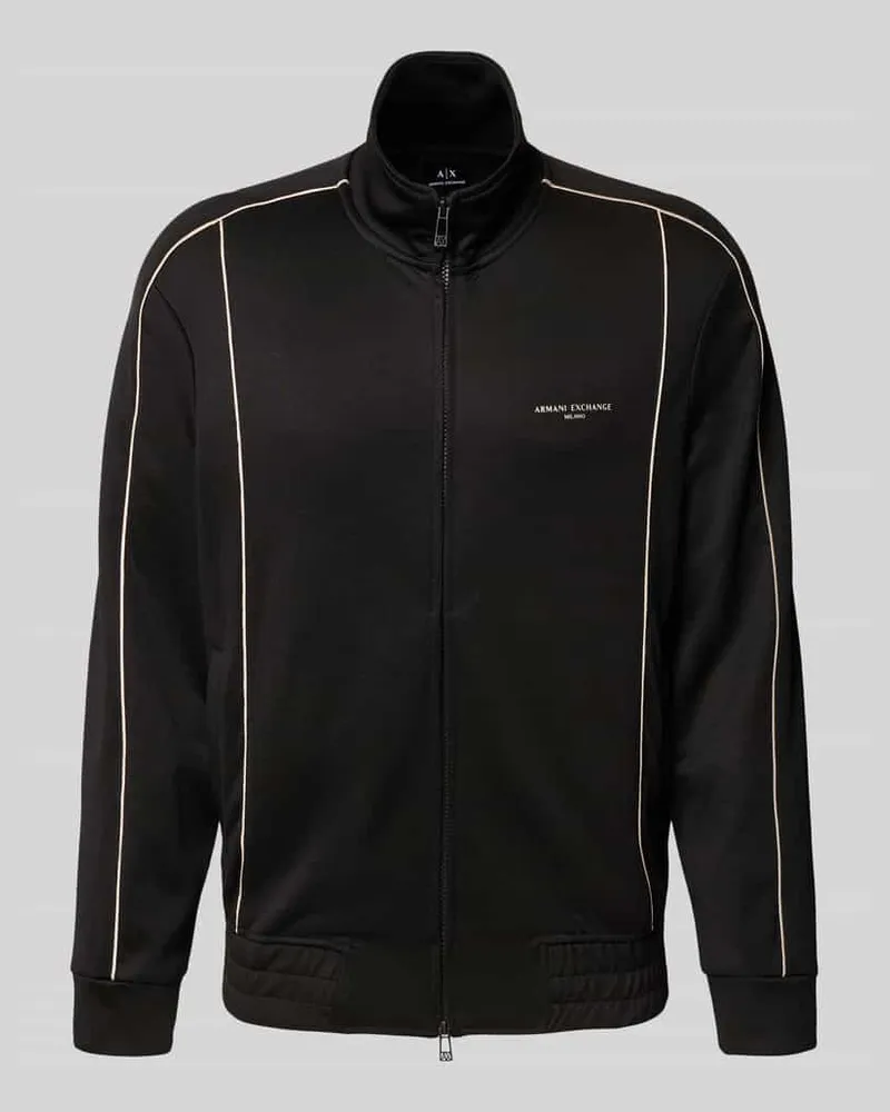 Armani Exchange Sweatjacke mit Reißverschluss Modell 'FELPA Black