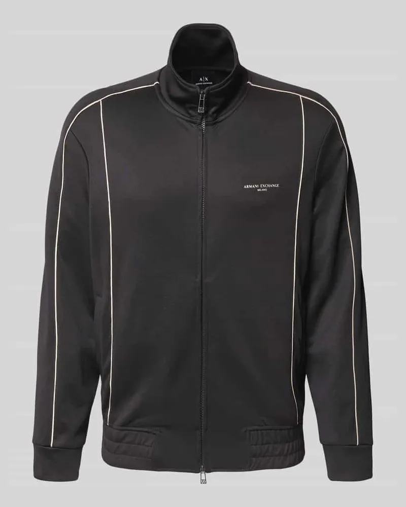 Armani Exchange Sweatjacke mit Reißverschluss Modell 'FELPA Black