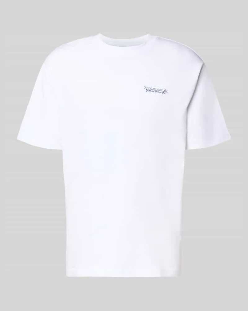 Only & Sons Relaxed Fit T-Shirt aus reiner Baumwolle Modell 'FRED DU MARTIN Weiss