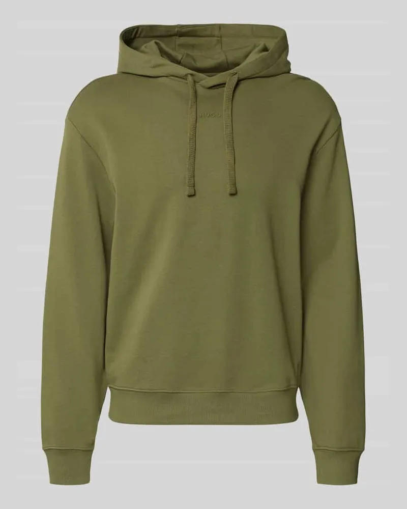 HUGO BOSS Relaxed Fit Hoodie aus reiner Baumwolle Modell 'Dapo Oliv