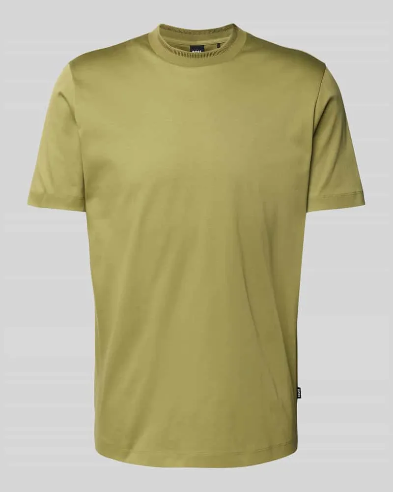 HUGO BOSS T-Shirt mit geripptem Rundhalsausschnitt Modell 'Tessler 