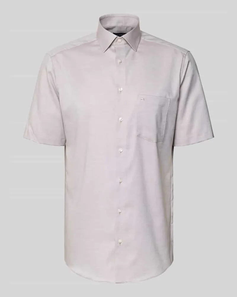 Olymp Regular Fit Business-Hemd mit Kentkragen Sand