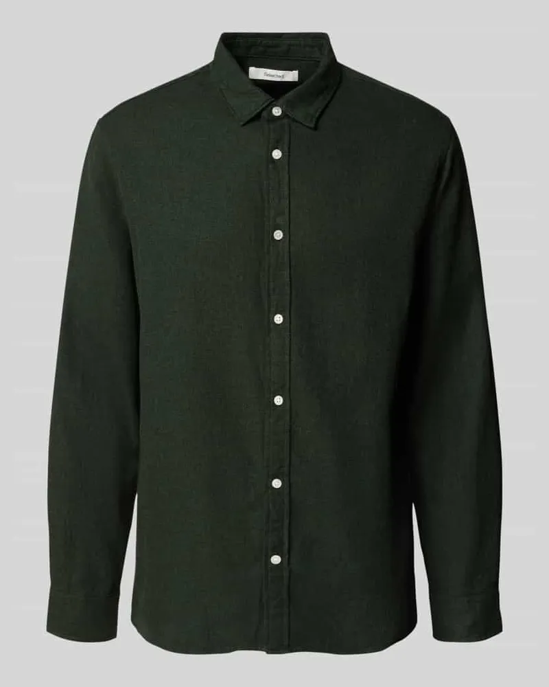 Selected Homme Regular Fit Freizeithemd aus reiner Baumwolle Modell 'NOAH Dunkelgruen
