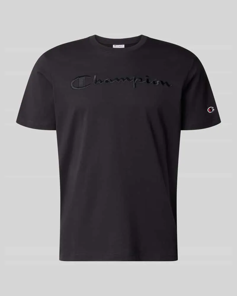 Champion T-Shirt mit Label-Stitching mit Rundhalsausschnitt Black