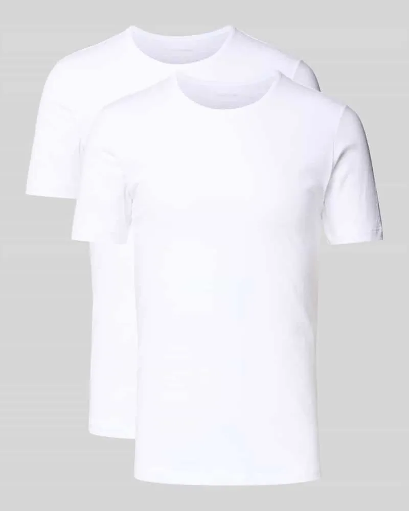 Schiesser T-Shirt mit Rundhalsausschnitt im 2er-Pack Weiss