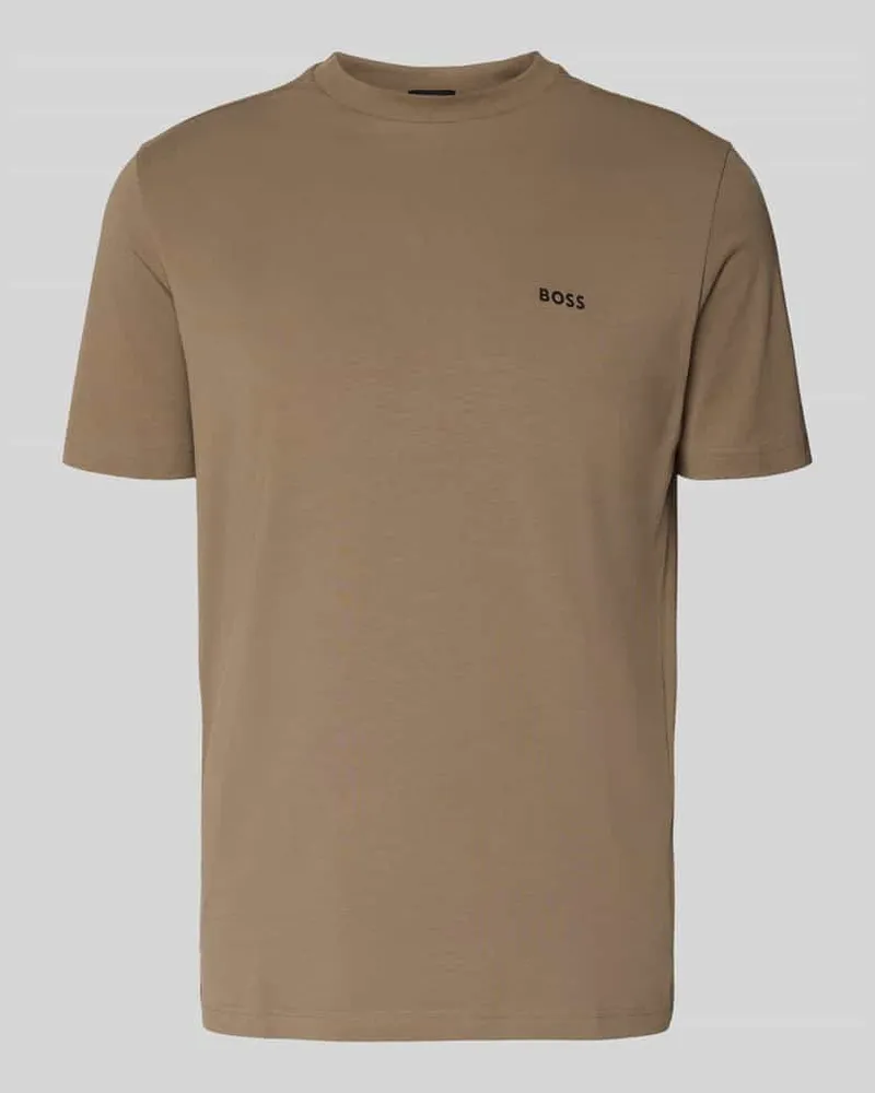 HUGO BOSS Regular Fit T-Shirt aus Baumwoll-Mix Modell 'TEE Khaki