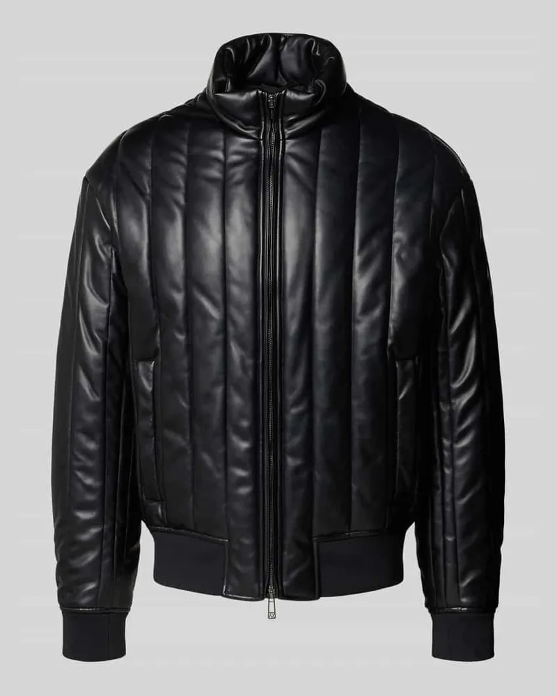 Armani Exchange Blouson in Leder-Optik mit Zweiwege-Reißverschluss 
