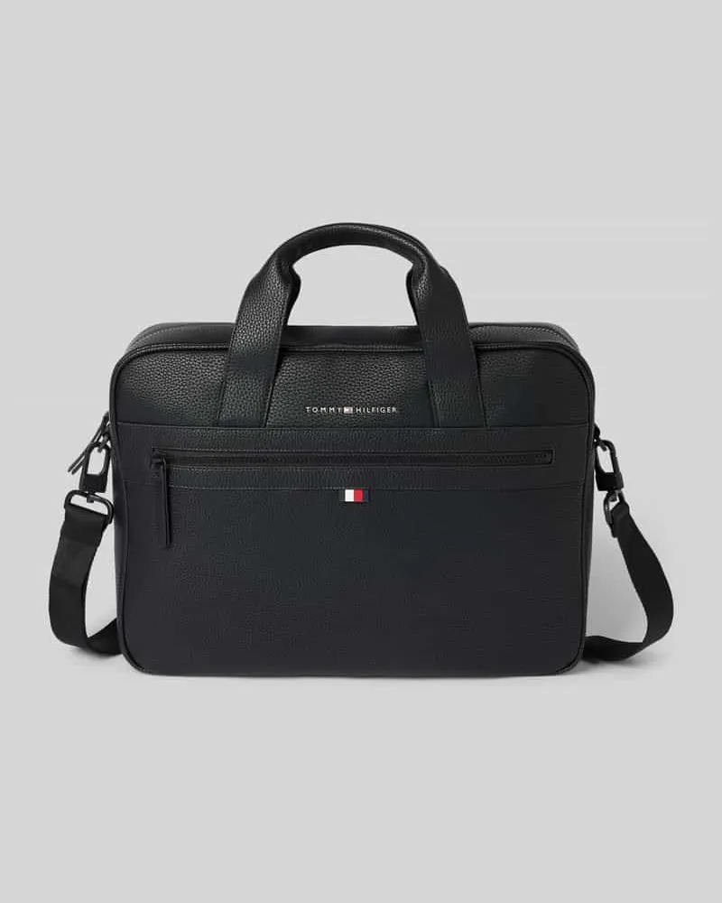 Tommy Hilfiger Laptoptasche in Leder-Optik Black