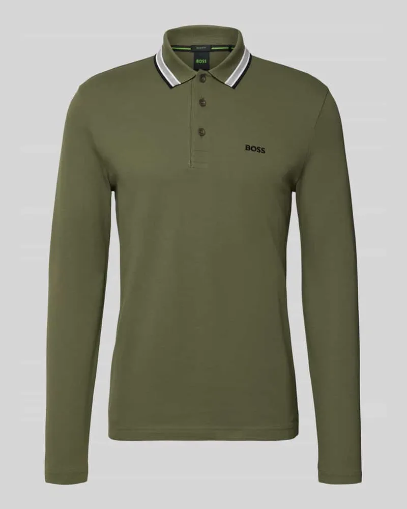 HUGO BOSS Regular Fit Poloshirt aus reiner Baumwolle Modell 'PLISY Dunkelgruen