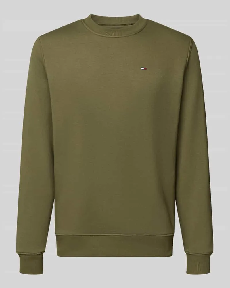 Tommy Hilfiger Regular Fit Sweatshirt aus Baumwoll-Mix Oliv