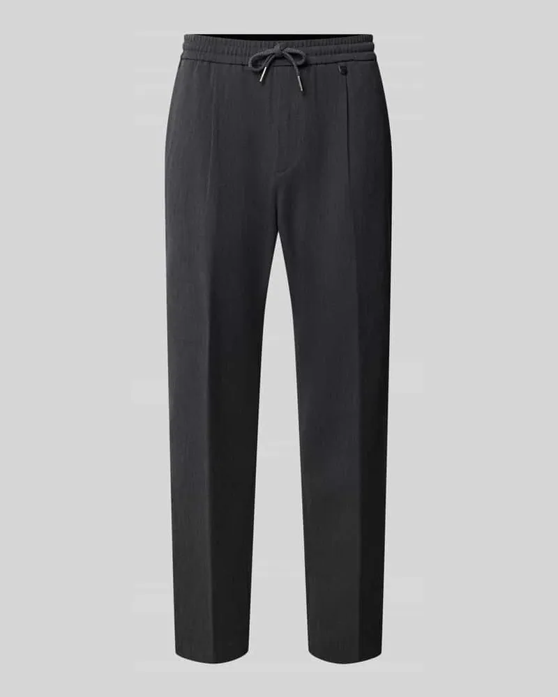 Antony Morato Regular Fit Hose mit elastischem Bund und Tunnelzug Dunkelgrau