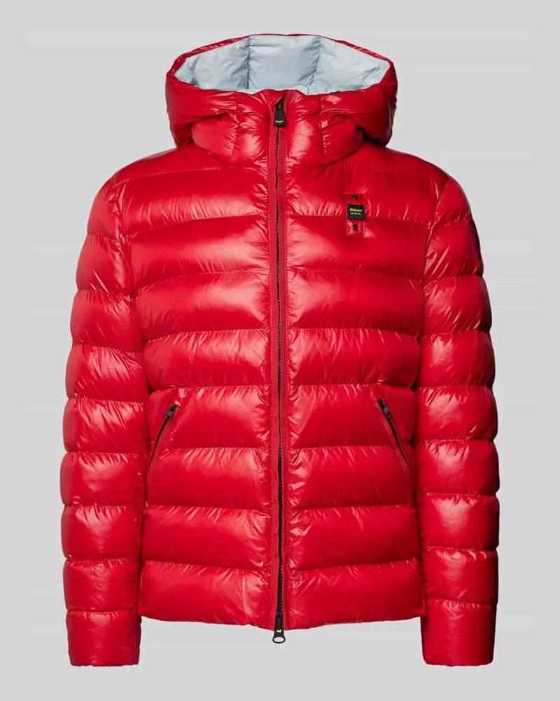 Blauer Regular Fit Steppjacke mit Kapuze Modell 'ADAMS 