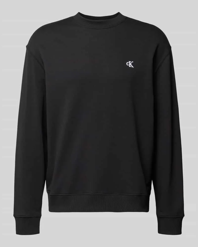Calvin Klein Sweatshirt mit Label-Stitching Black