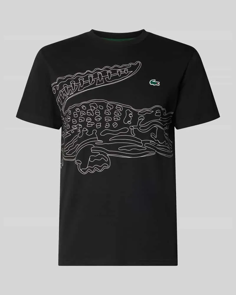 Lacoste Regular Fit Sport-T-Shirt aus Baumwoll-Mix Black