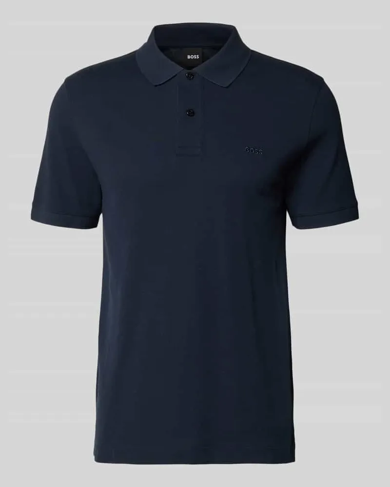 HUGO BOSS Regular Fit Poloshirt aus reiner Baumwolle Modell 'PALLAS Marine