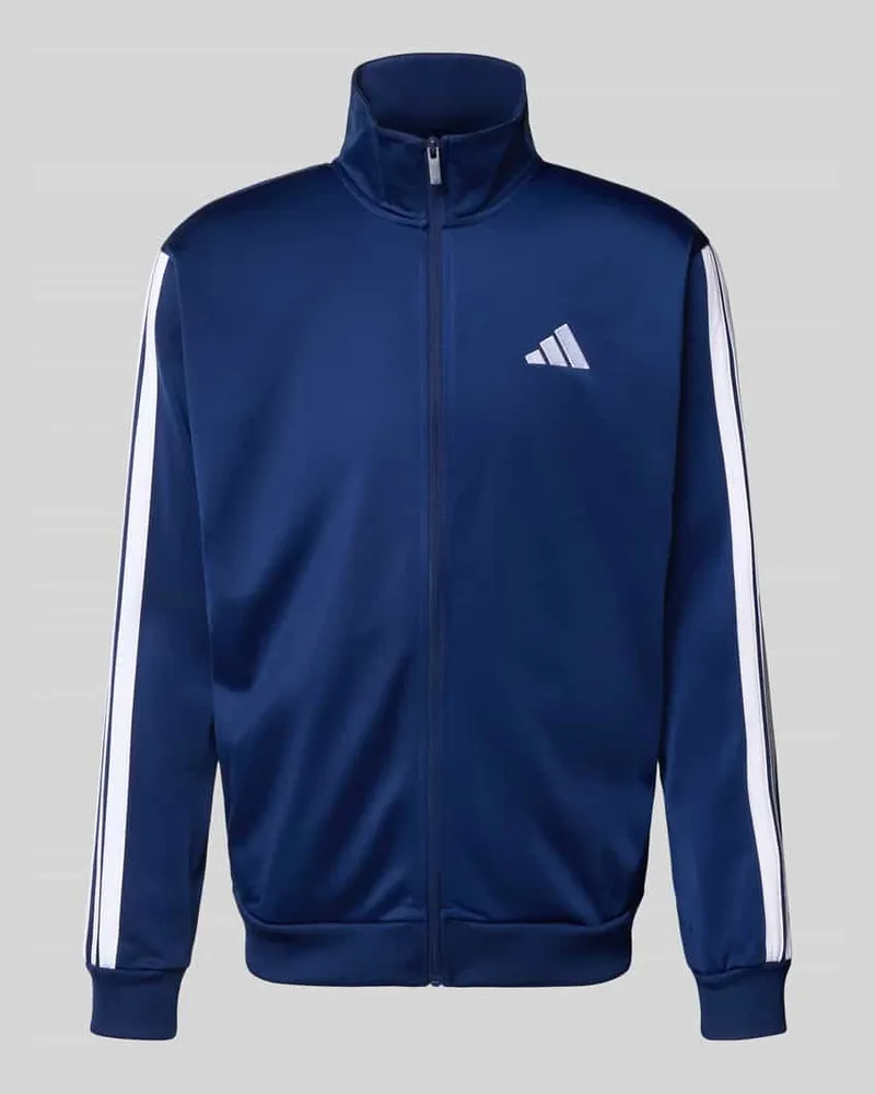 adidas Trainingsjacke mit Stehkragen und Label-Stitching 