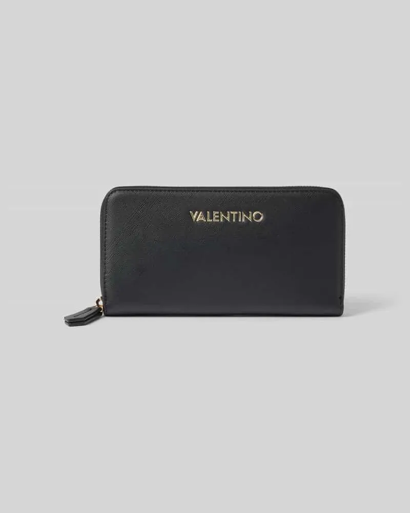 Valentino Garavani Portemonnaie mit Label-Applikation Modell 'MANDRIN Black