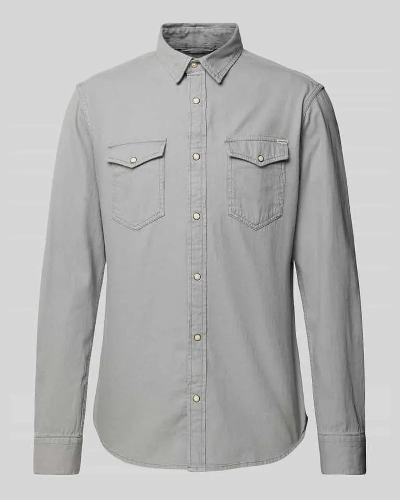 Jack & Jones Slim Fit Freizeithemd mit Kentkragen Modell 'ESHERIDAN 