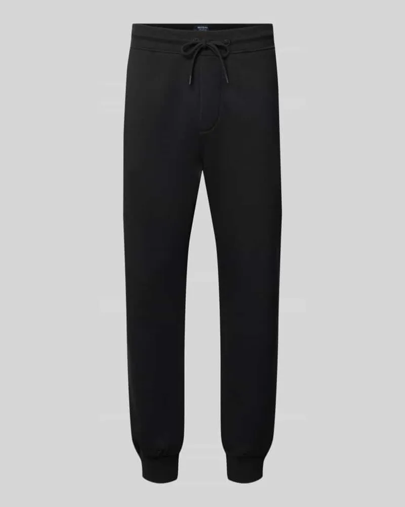 McNeal Straight Fit Jogginghose aus Baumwoll-Mix Black