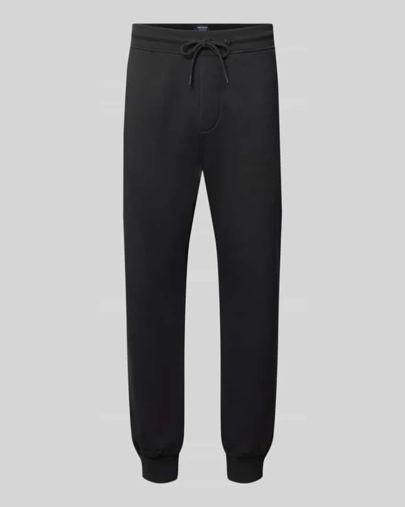 McNeal Straight Fit Jogginghose aus Baumwoll-Mix Black