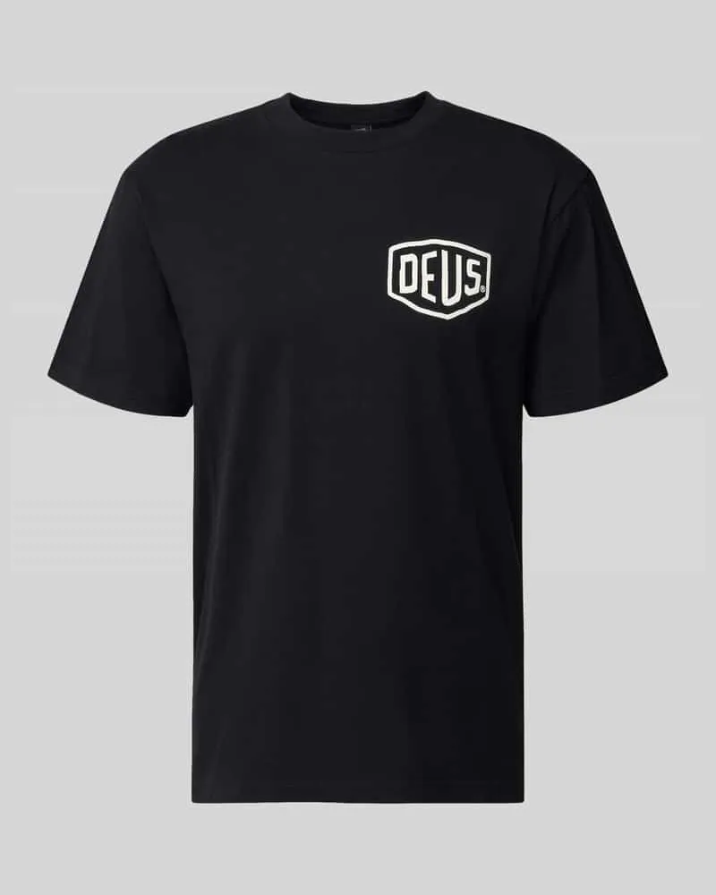 Deus Ex Machina T-Shirt mit Logo und Rundhalsausschnitt Black