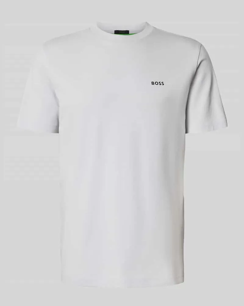HUGO BOSS Regular Fit T-Shirt aus Baumwoll-Mix Modell 'TEE Hellgrau
