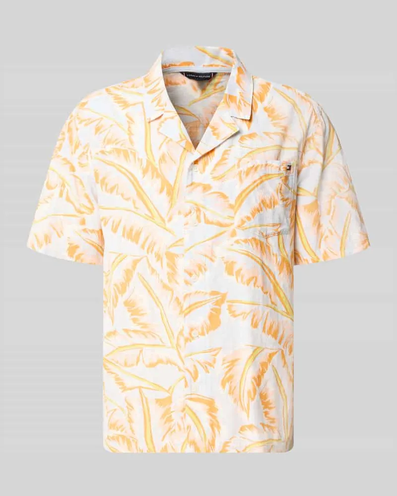 Tommy Hilfiger Regular Fit Freizeithemd aus reiner Baumwolle Modell 'WOVEN BOWLING Orange