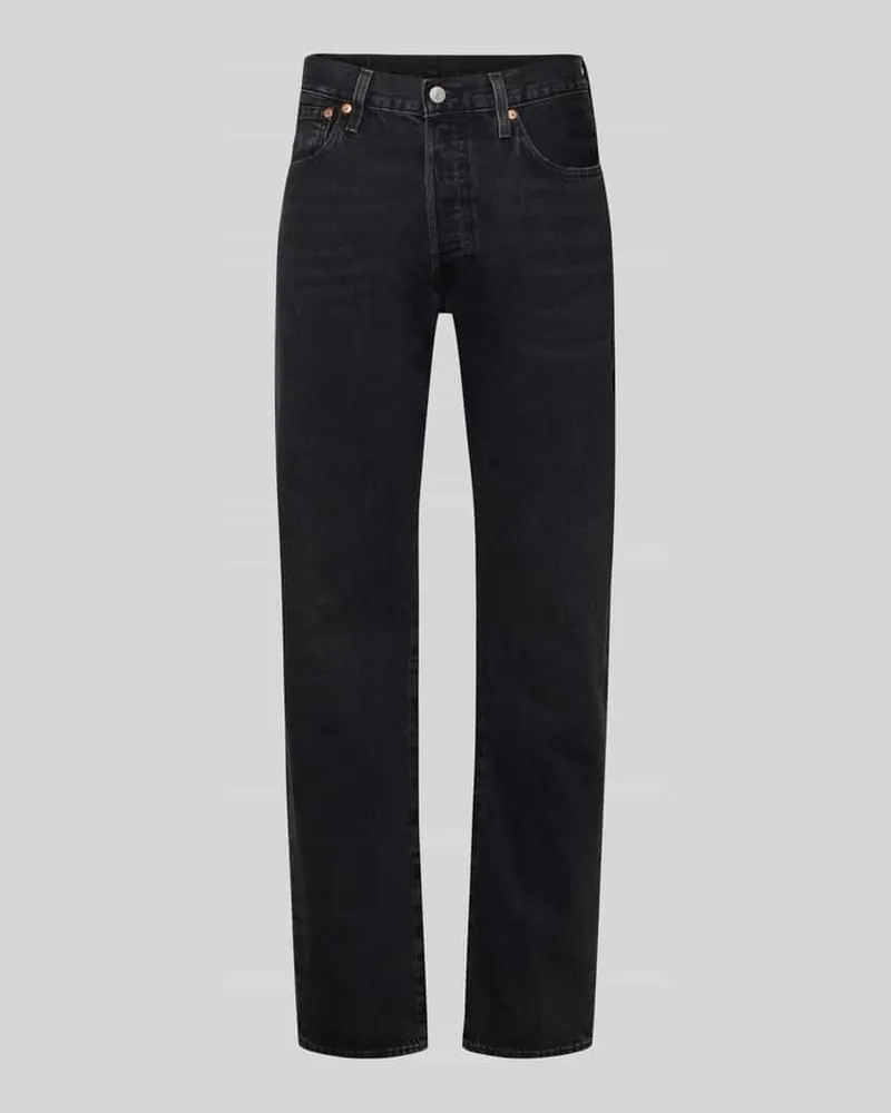 Levi's Straight Fit Jeans aus reiner Baumwolle Modell '501®Original Dunkelblau