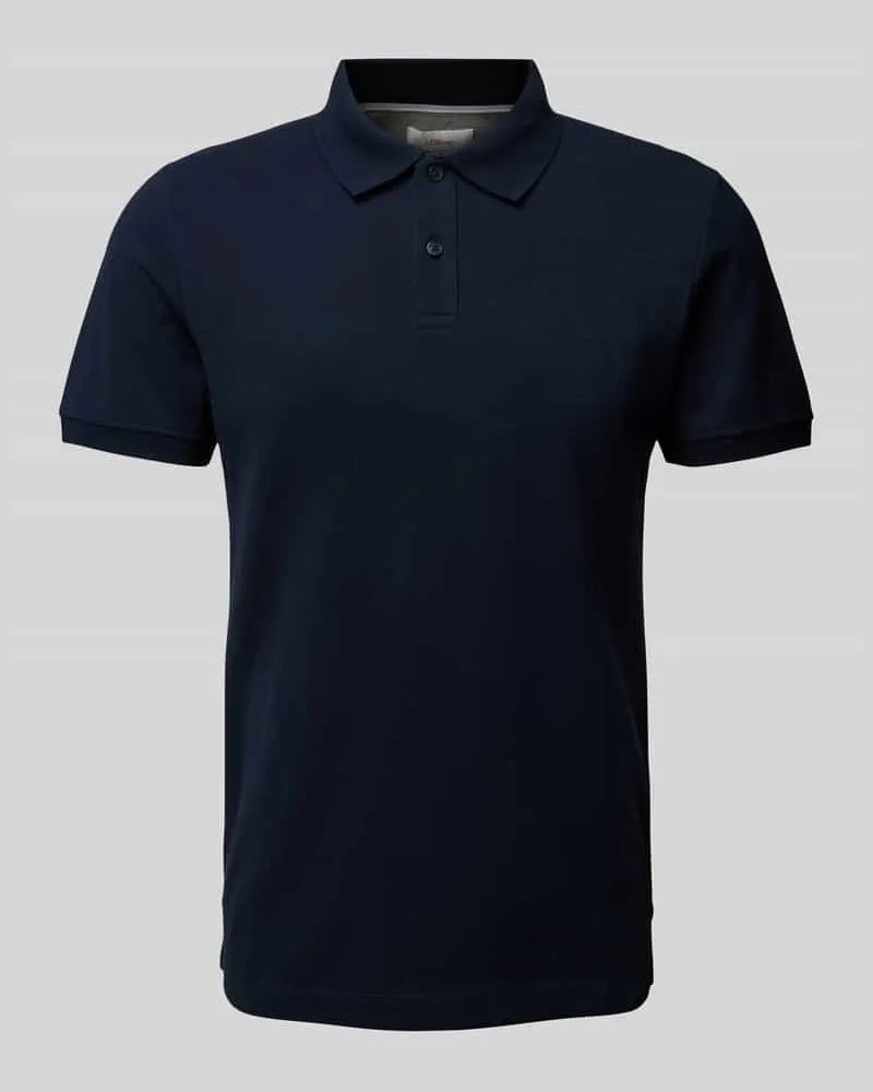S.Oliver Poloshirt mit Label-Detail Dunkelblau