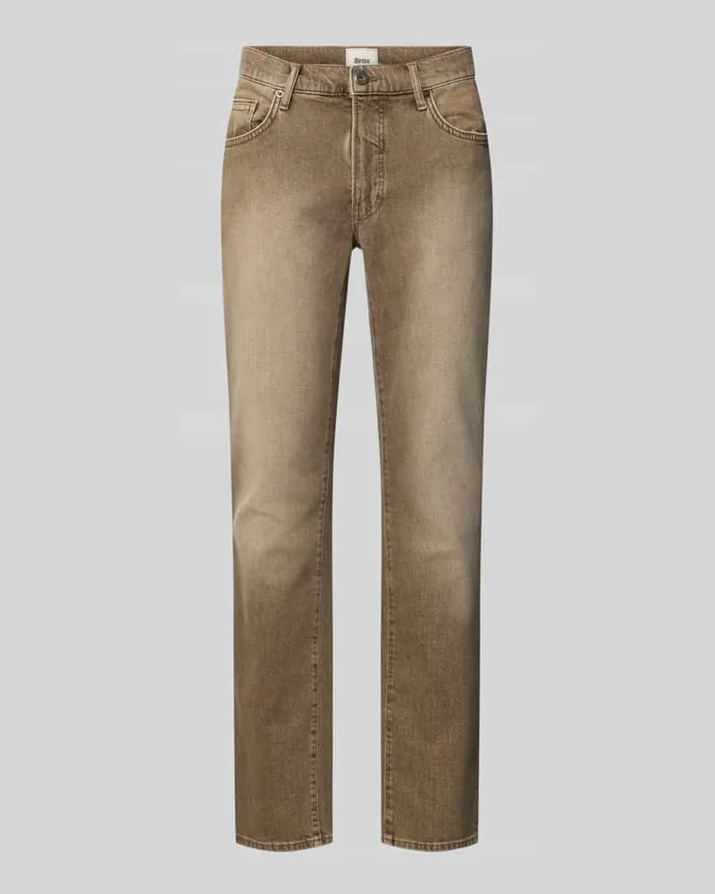 Brax Slim Fit Jeans aus Baumwoll-Mix Modell 'Chuck Beige