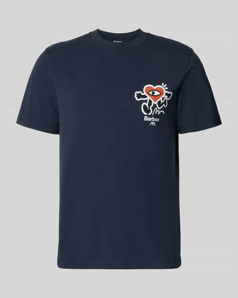 Barbour Regular Fit T-Shirt aus reiner Baumwolle Marine