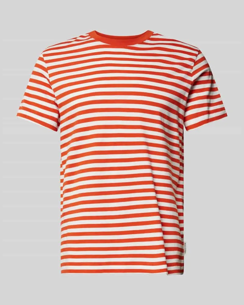 Marc O'Polo Regular Fit T-Shirt aus reiner Baumwolle mit Streifenmuster 