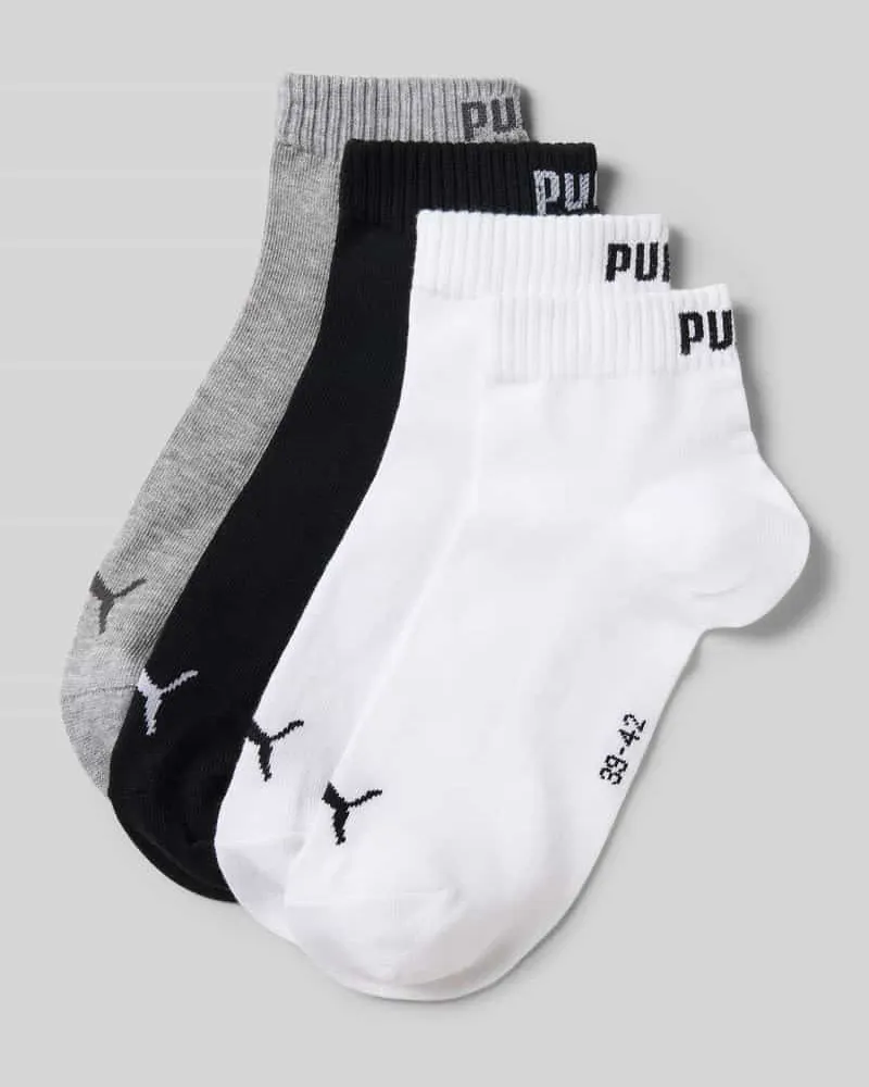 Puma Sneakersocken mit Logo im 4er-Pack Hellgrau