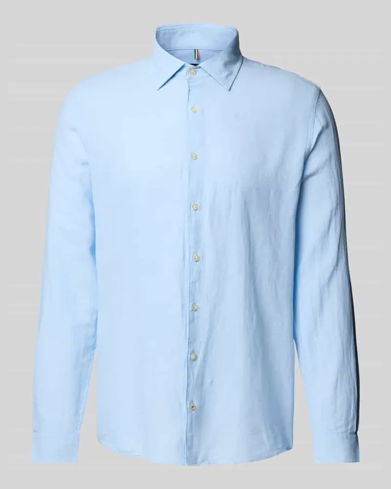 cinque Regular Fit Freizeithemd aus Leinen-Baumwoll-Mix Modell 'STEVEN Sky