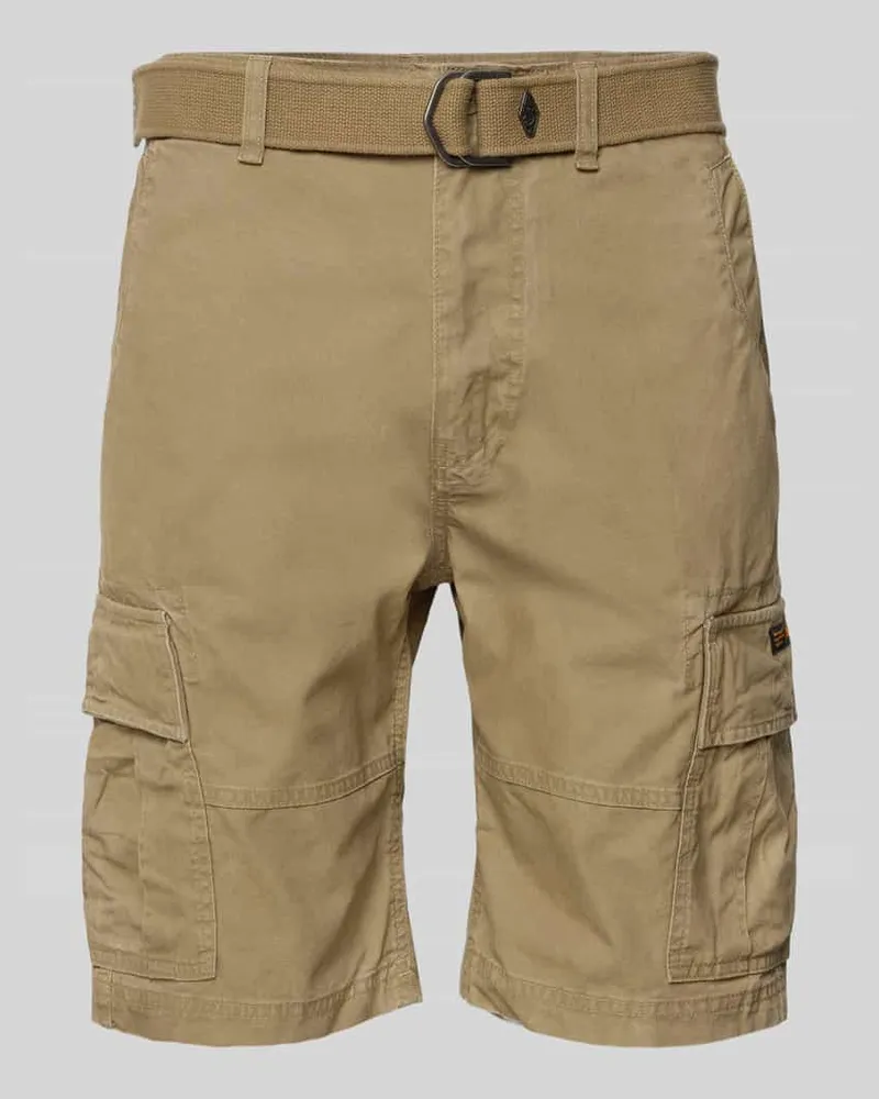Superdry. Regular Fit Cargoshorts mit Gürtel Modell 'Heavy 