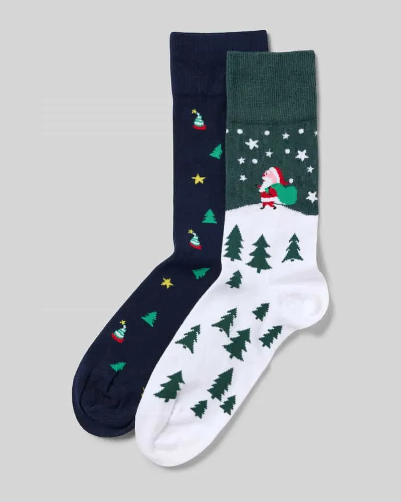 Christian Berg Socken mit geripptem Abschluss Bottle