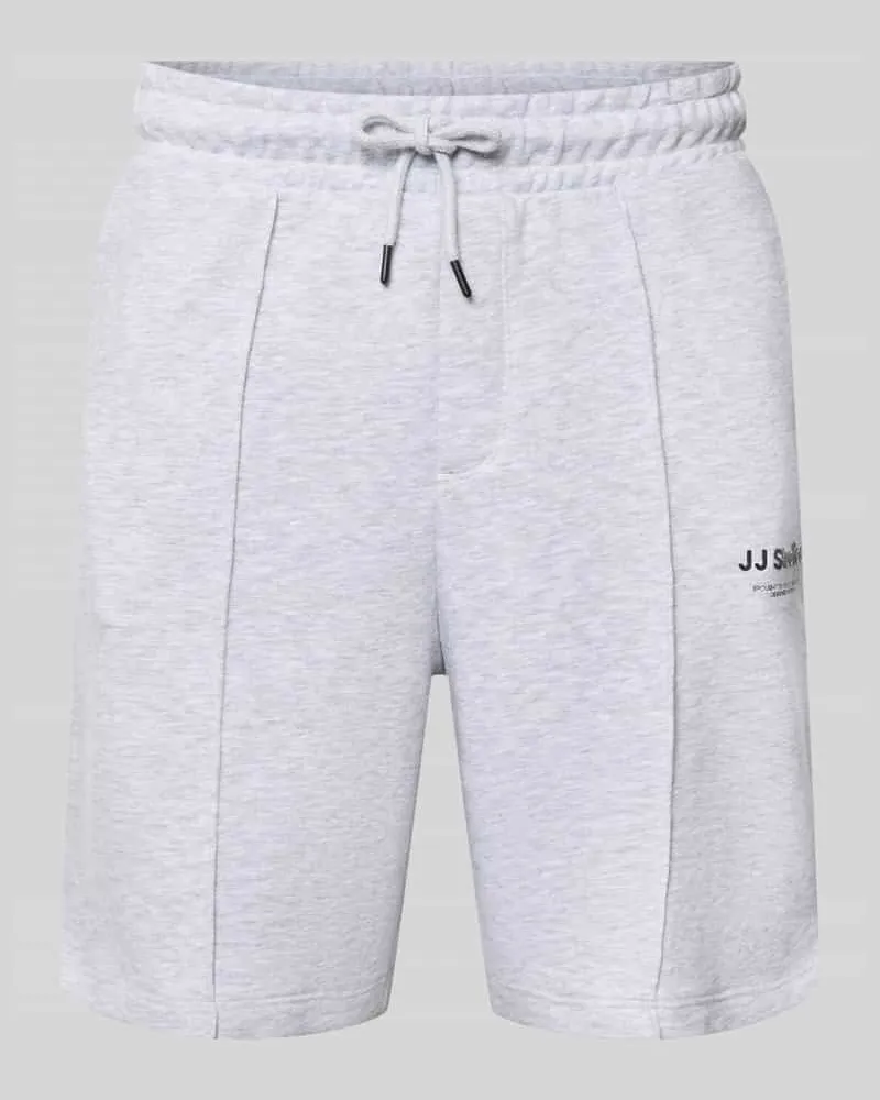 Jack & Jones Sweatshorts mit Logo Model 'KANE Hellgrau