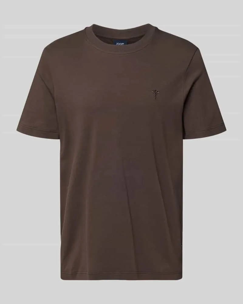 JOOP! T-Shirt mit Logo-Stitching Modell 'Priamo Schoko
