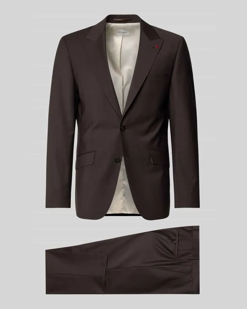 Roy Robson Straight Fit Anzugjacke mit Reverskragen Dunkelbraun