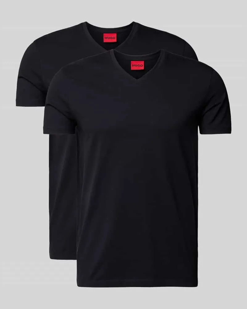 HUGO BOSS T-Shirt mit Logo-Print im 2er-Pack Modell '-V Black