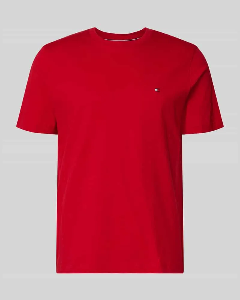 Tommy Hilfiger Regular Fit T-Shirt aus reiner Baumwolle Rot