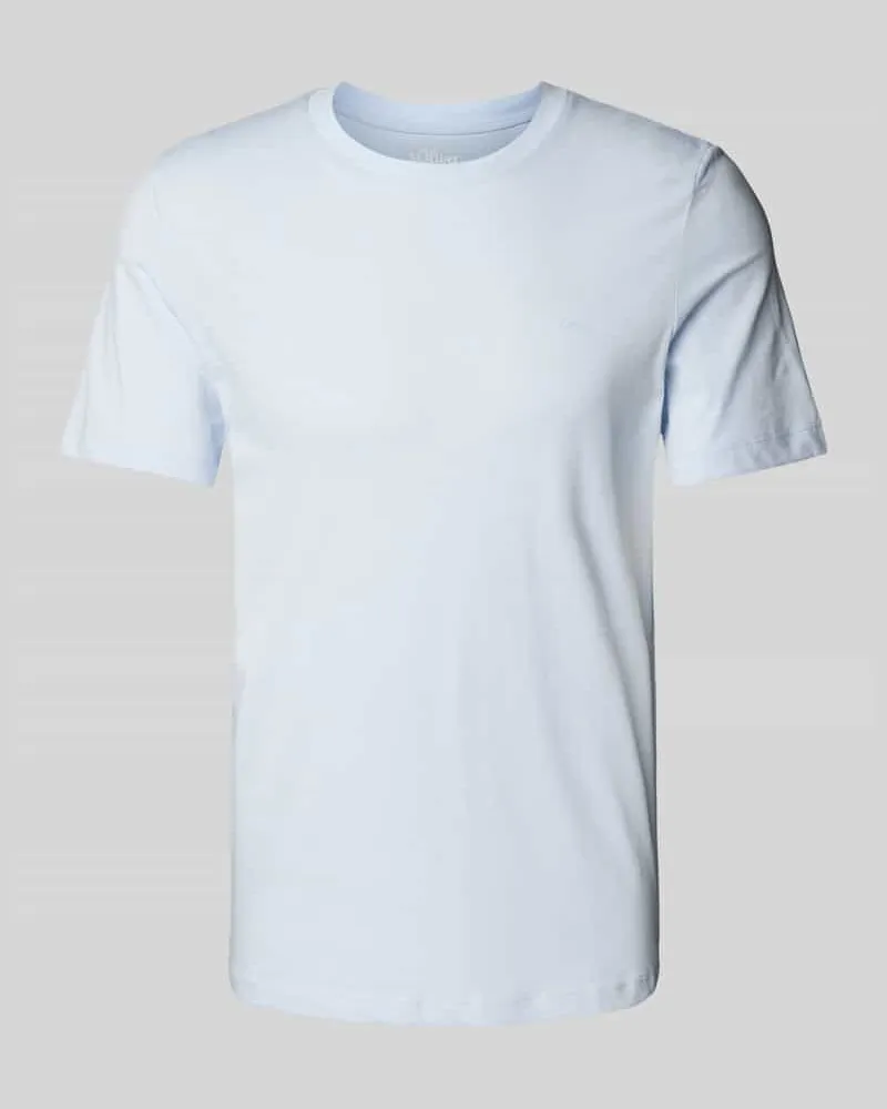 S.Oliver Regular Fit T-Shirt aus reiner Baumwolle mit gummiertem Label Print 